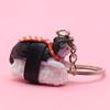 Cartoon Sushi Cat Keychain - Cute Kitten Pendant for Bags and Cars