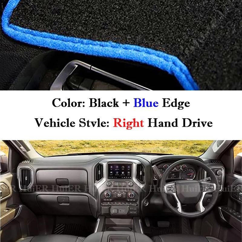 Car Dashmat Cover Dashboard Mat Protective Pad for Chevrolet Silverado GMC Sierra 2007-2013 Anti-Slip Mats Interior Accessories