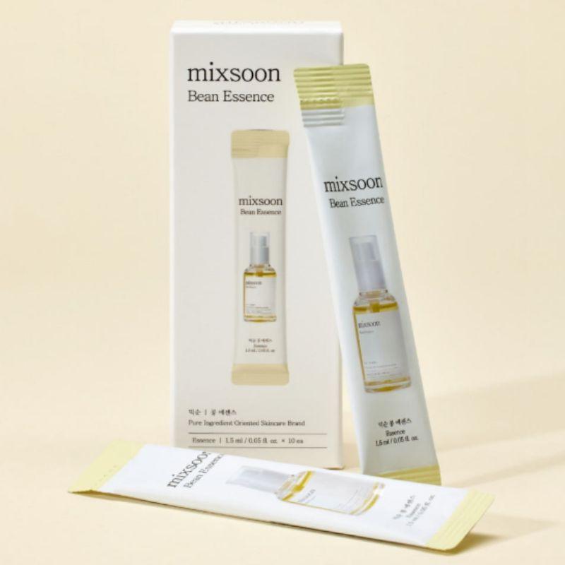 mixsoon Bean Essence Trial Kit 1.5ml x 10pcs – Korean Fermented Essence for Glass Skin, Hydration & Skin Texture Care