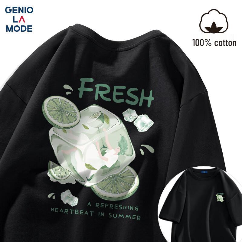 GENIOLAMODE Ao Ruipeng Empfohlenes Herren Baumwoll Freizeit Kurzarm T-Shirt