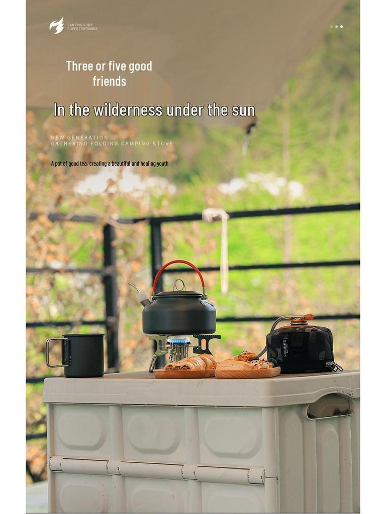 Portable Windproof Outdoor Picnic Stove, Thickened High-Quality Split Head, Ideal for Camping and Fishing.