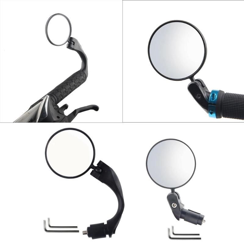 360-Degree Rotatiing Universal Bike Rearview Mirror Adjustable Mountain Vehicle Foldable Convex Mirror Riding Equipment