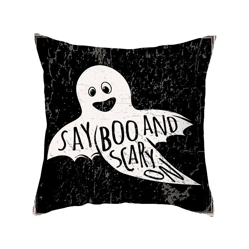New Halloween Series Peach Leather Velvet Pillowcase Festive Decoration Home Sofa Pillow Cushion Cover