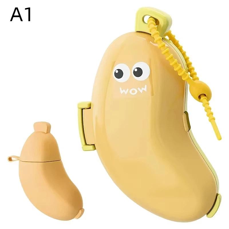 Banana Style Portable Toothbrush Travel Case 1 Set Dustproof Bristle Guard for Hiking Camping Business Travel