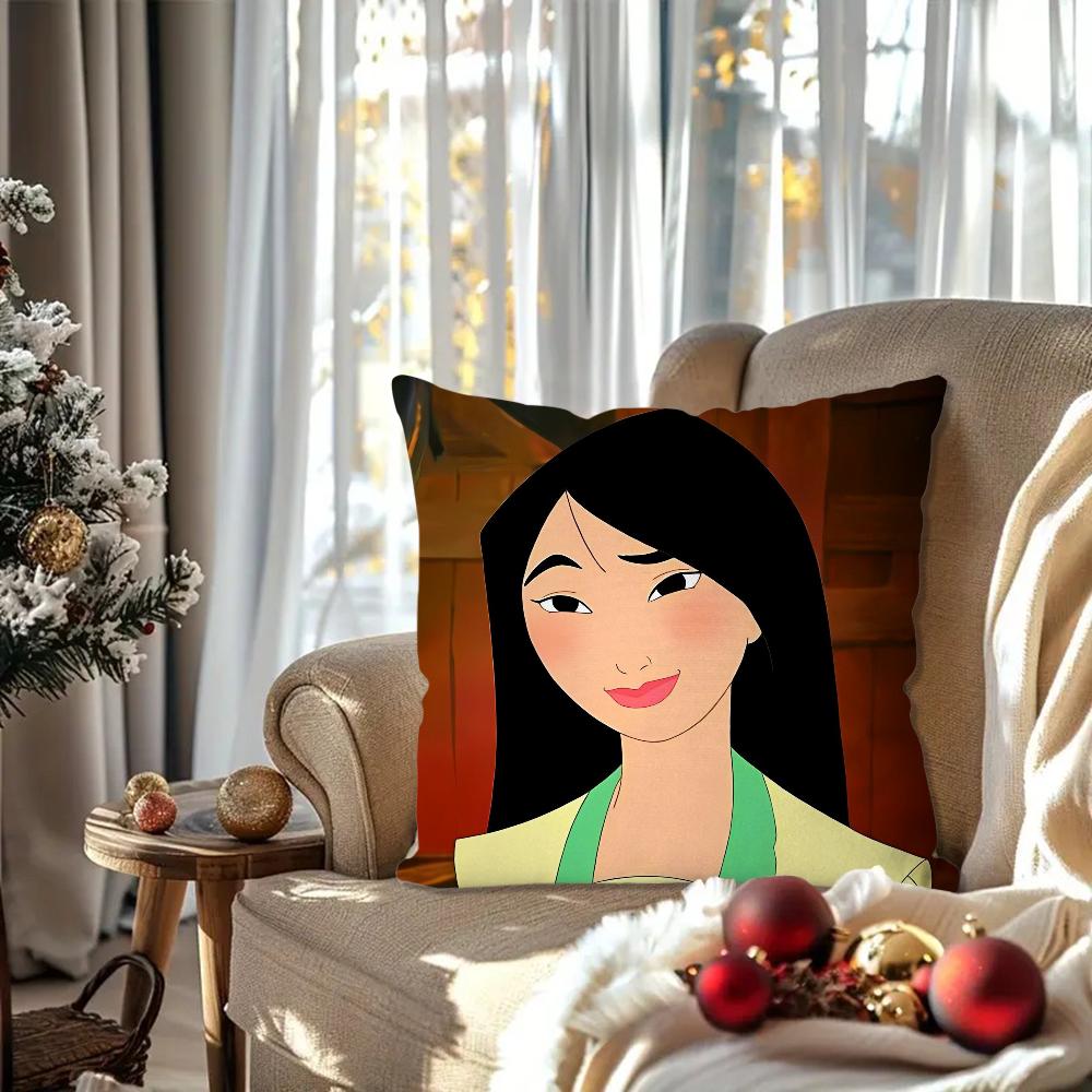 

Классический Мультфильм М-Мулан Наволочка Квадратная Подушка Спальня Диван Досуг Комфорт Подушка Гостиная Украшение Дома 40X40 16x16Inch