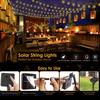 LED Solar String Lights Outdoor Waterproof Star Crystal Globe Lights with 8 Modes Garden Light for Patio Party Tree Decorations
