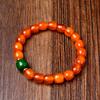 108 Beads Golden Armor Tibetan Style Wenwan Bracelet with Turquoise and Horn Details
