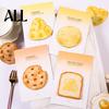 Cute Stick Notes Note Pads, Funny Toast Bread Cookie Cheese Design Notepad, 30 Adhesive Memo Pad Sheets/Pad Self for Home Office Notebook Bookmarks