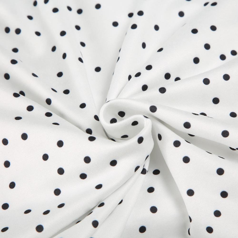 Korean Style Sleeveless Crop Top Round Dot Women Camisole Stylish Lace Up Vest Top  Female