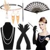 1920S Flapper Set Roaring 1920S Costume Accessories For Women  Flapper