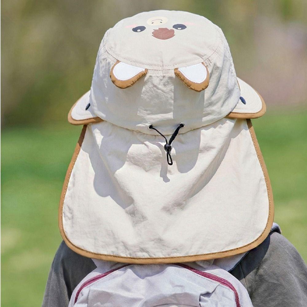 Big Brim Children's Sun Hat Sun Protection Children Beach Cap Kids Whistle Sunscreen Hat  Spring