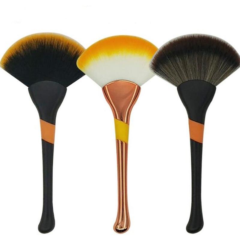 Buy 1 Pc Fan Makeup Brushes Blush Powder Foundation Rainbow Big Fans ...