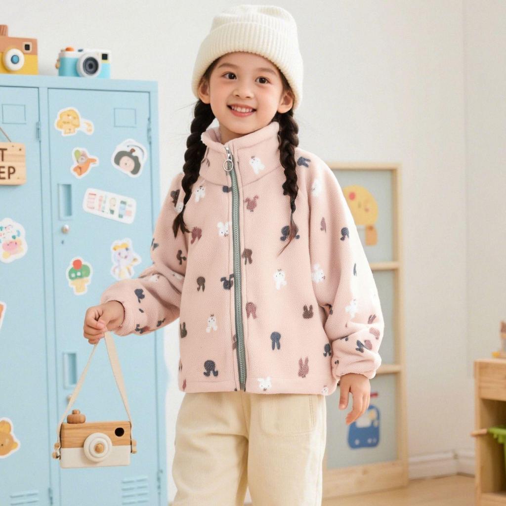 Stylish Korean Kids' Zipper Jacket: Warm Spring/Autumn for Boys & Girls