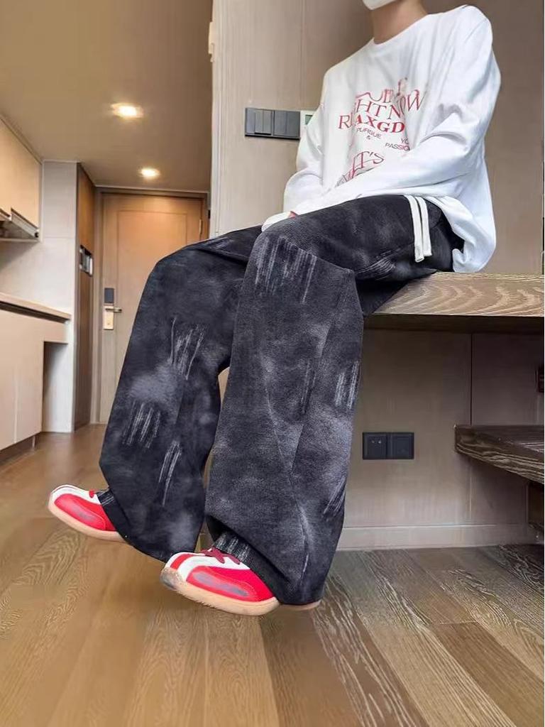 2026 Men's Tie-Dye American Casual Baggy Sweatpants - Autumn Trend Straight Leg