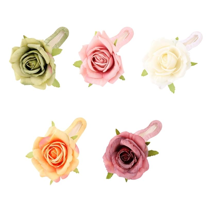 French Styles Rose Flower Hair Clip Strong Claw For Women And Girl Perfect For Wedding Parties And Everyday Wear