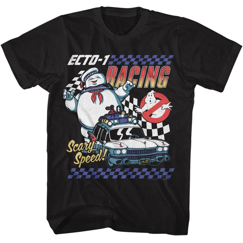 The Real Ghost Busters 1959 Cadillac Ecto-1 Racing Scary Speed Men s T Shirt 2XL