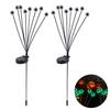 2Pcs LED Solar Scary Eyeball Swaying Lights Realistic 3D Design