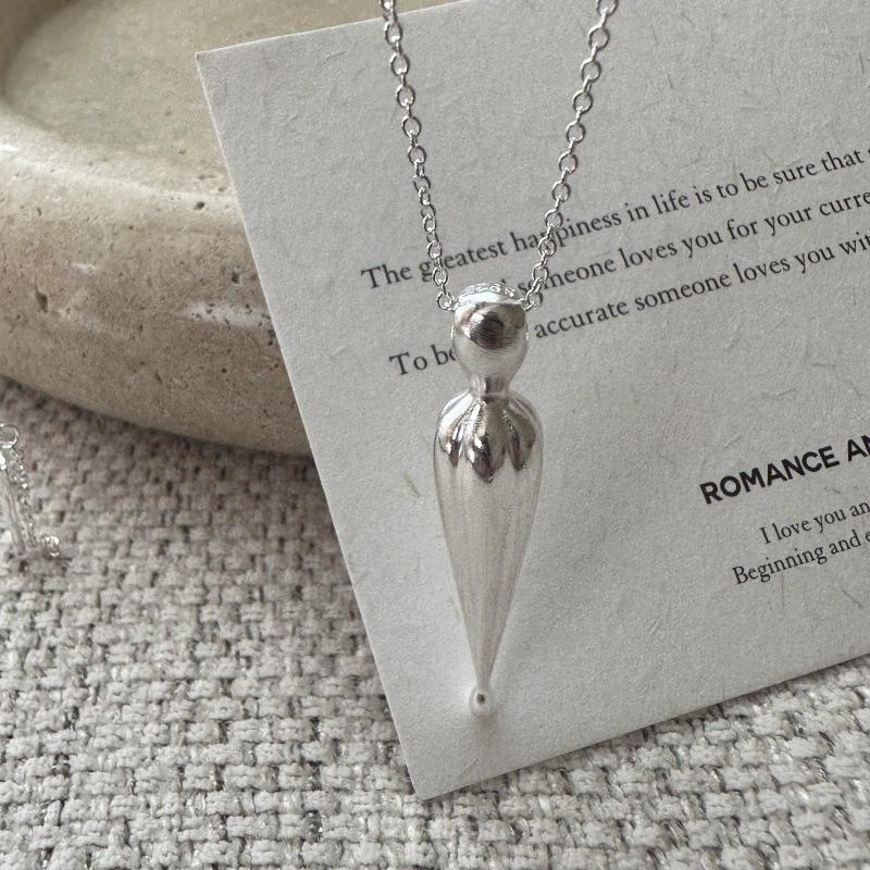 FY-43TL51 S925 Sterling Silver Korean Version Small Unique Design Vintage INS Style Fashionable Sweater Chain Trendy