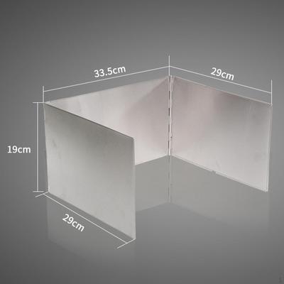 Camping Stoves Windscreen Folded Wind Shield Stainless Steel Folding Hiking Portable Picnic Backyard