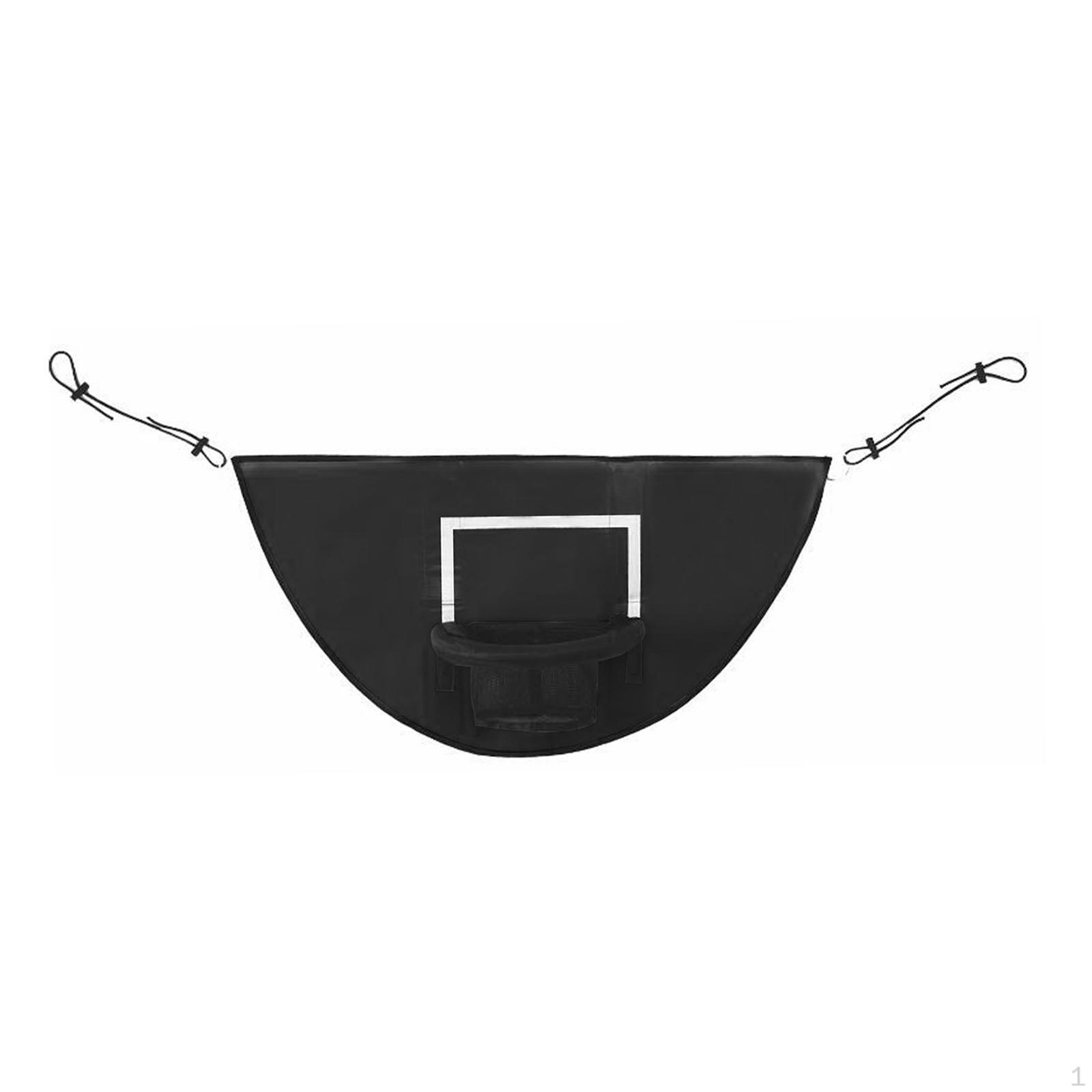 

Basketball Hoop Attachment for Trampoline Adjustable Connection Rope Toy Goal Game without Ball 45x35cm