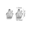 5pcs Sun 304 Stainless Steel Charms Cute Flower Crown Pendant Exquisite Compact Pendant Necklace Jewelry Accessories 14mm X 10mm