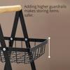 New Handheld Storage Basket, Multifunctional Iron Fruit Basket, Multi-Layer Kitchen Snack Storage Rack