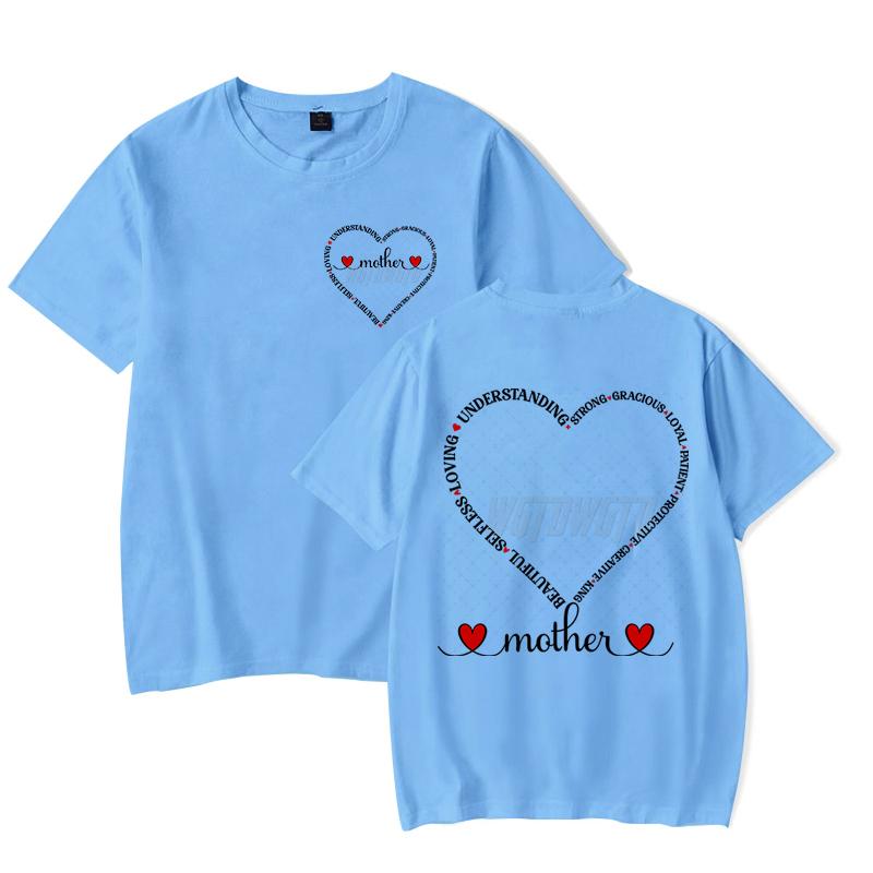 Mothers Day Gift Short Sleeve Tshirt Crew Neck Happy Mothers Day Shirt Fashion Woman Clothing Letter Print Classic Tops Tees