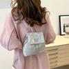 Silver Backpack Women's 2025 New Niche Chain Bucket Bag School Bag Casual Multifunctional Fashion Travel Backpack