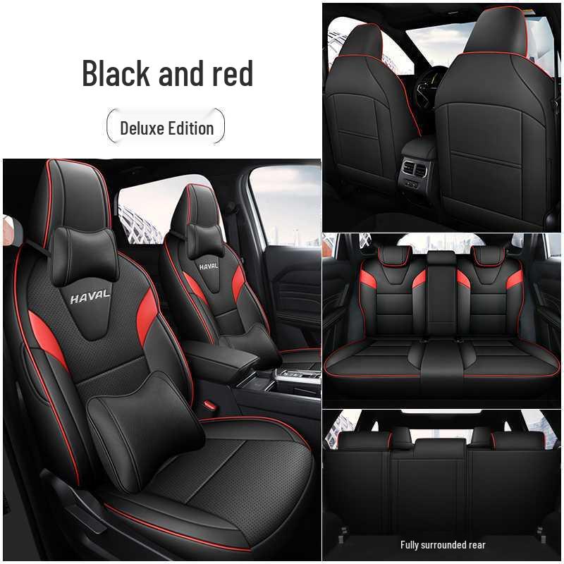 Universal Perforated Leather Car Seat Cushions for Haval H6L, All-Season, Full Surround, Fits 26 Models