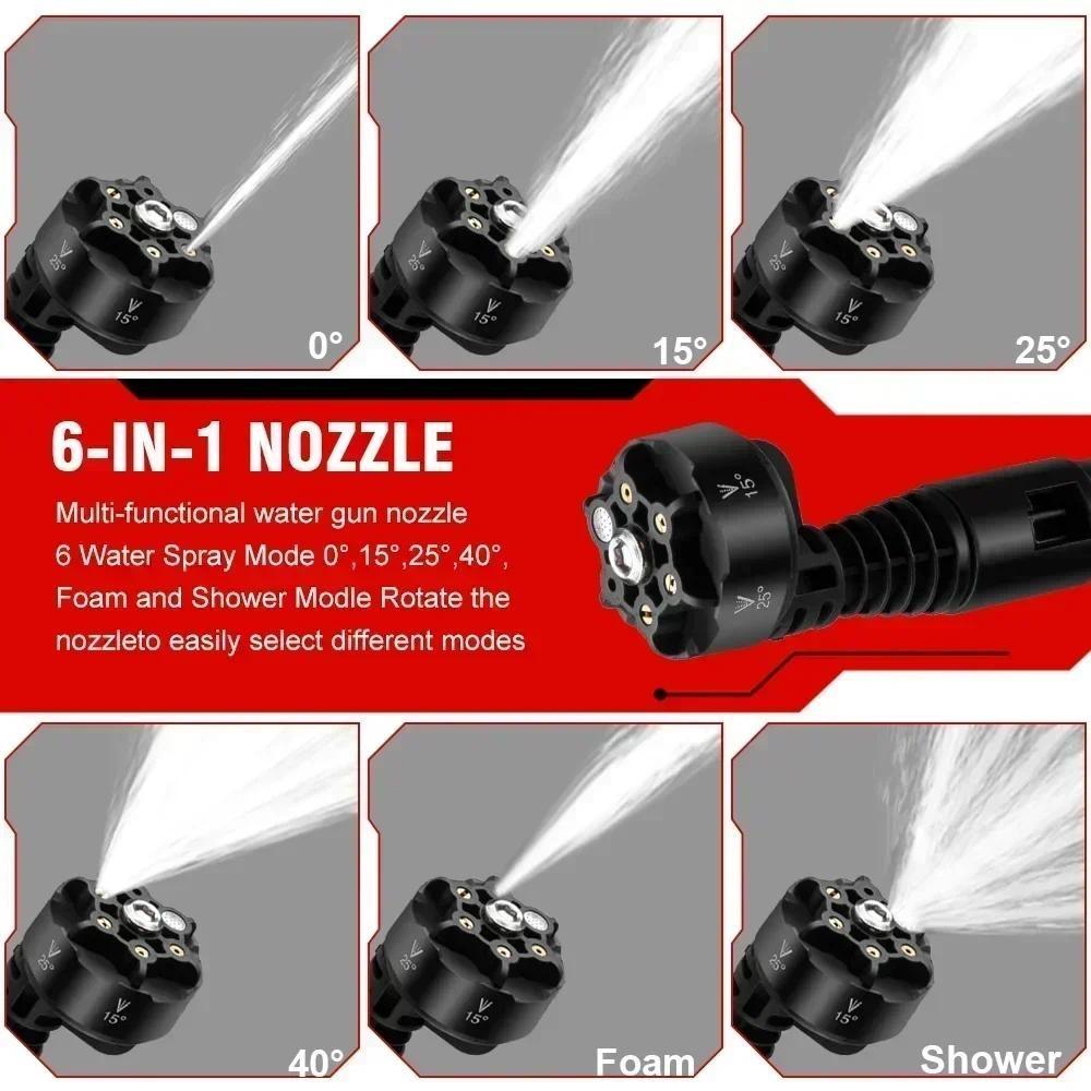 200Bar Brushless Electric Car Washer Household Portable Car Wash Water Gun 3500W High Pressure Garden Irrigation Water Gun