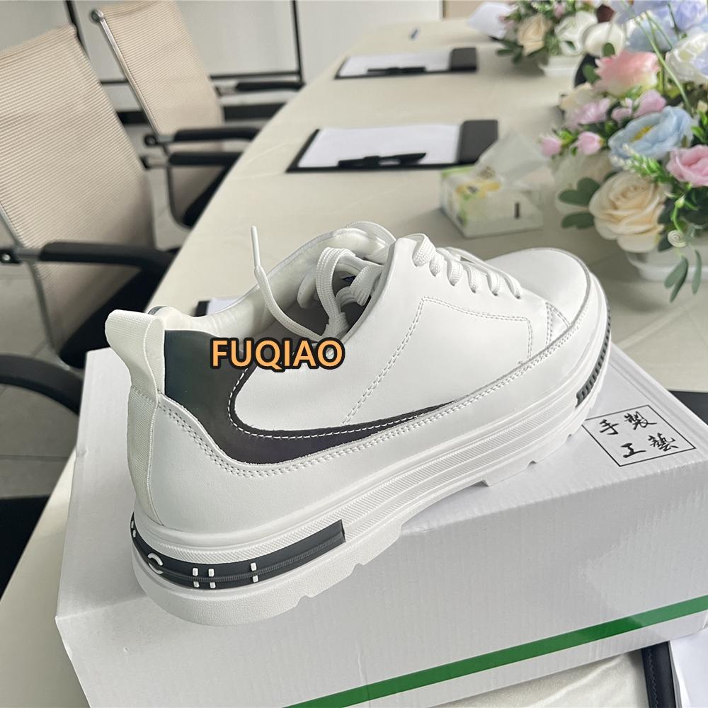 High Quality Lift Sneakers Man Cow Leather Elevator Sports Height Increase Shoes for Men Insoles 6CM Tall Leisure Shoes