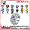 Men's GRA Moissanite Diamond Ring, PT950 Plated, S925 Sterling Silver, Simple Fashion Design.