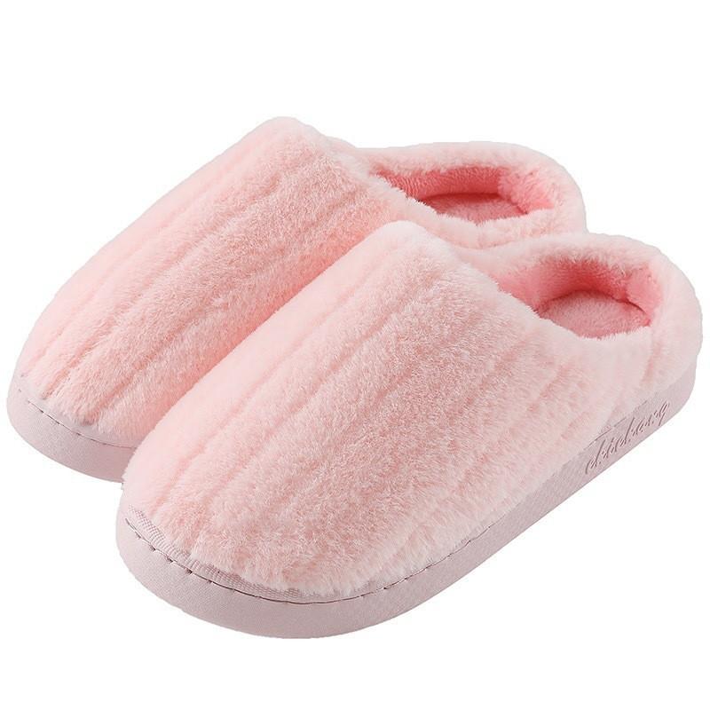 Autumn and winter cotton slippers couple indoor home home home non-slip thick bottom warm plush