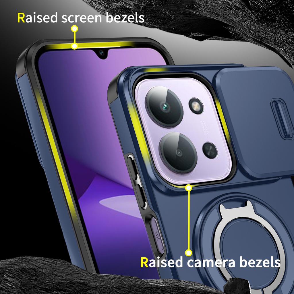 Ring Holder Case for Xiaomi 15T Pro 14t Poco X7 Pro 5G F7 Ultra X6 Mi15t Mi 15t Protection Cover Plastic Frame TPU Back Covers