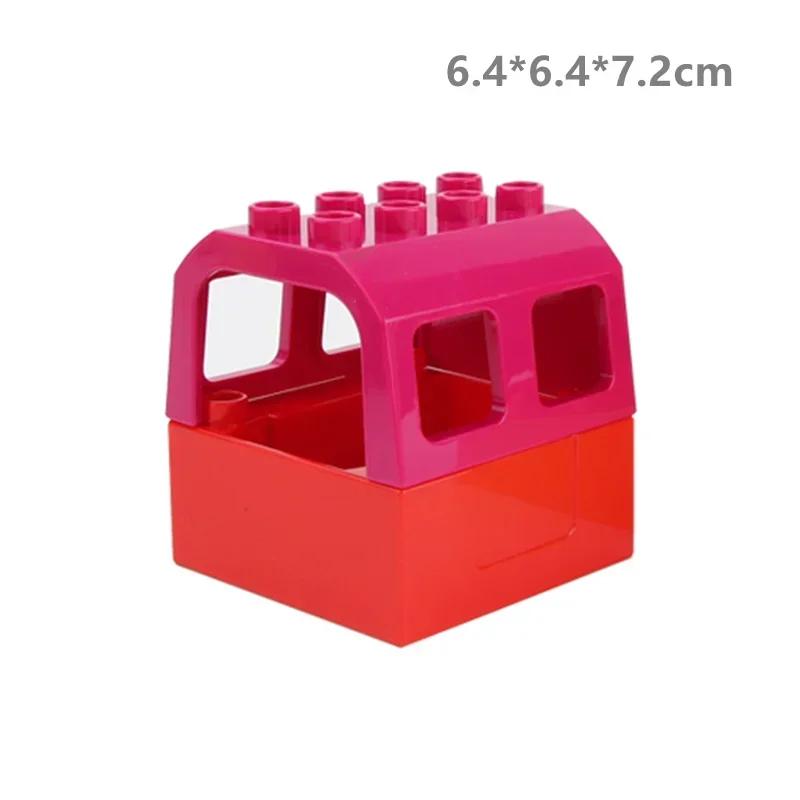 Big Building Blocks Compatible Large Bricks Road Plate Car Parking Pole Fuel Station City Traffic Kids Educational Creative Toys