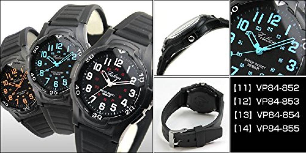 Citizen Falcon Analog 10 ATM Water Black Q&Q VP84-854 Men's Watch, Resistant,