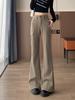 Damen High-Waist Schlankmachende Schwarze Denim Schlaghosen für Herbst und Winter
