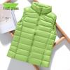 2024 Women's Lightweight Korean Style Padded Down Sleeveless Vest - Short Stand Collar, Plus Size Trendy Outerwear
