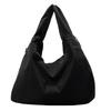 Shoulder bag large-capacity shopping bag new solid color simple nylon bag travel bag casual cloth bag