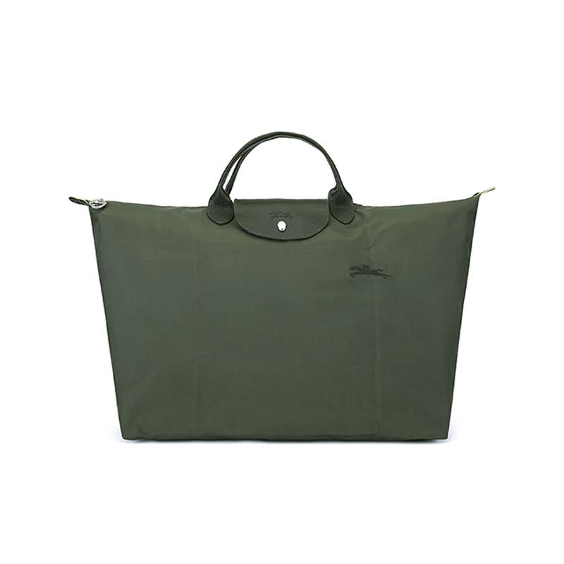 Longchamp Le Pliage Green 45 Short Handle Large Capacity Canvas And Leather Tote Bag Women tote bags 1624919479