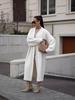 Imitation Mink White Knitted Sweater Cardigan Coat Women's Autumn and Winter New Loose Plush Long Cardigan