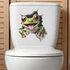 Cartoon Cute Frog Sticking Tongue Out Wall Sticker Self-Adhesive Removable Living Room Hallway Dorm Home Decor