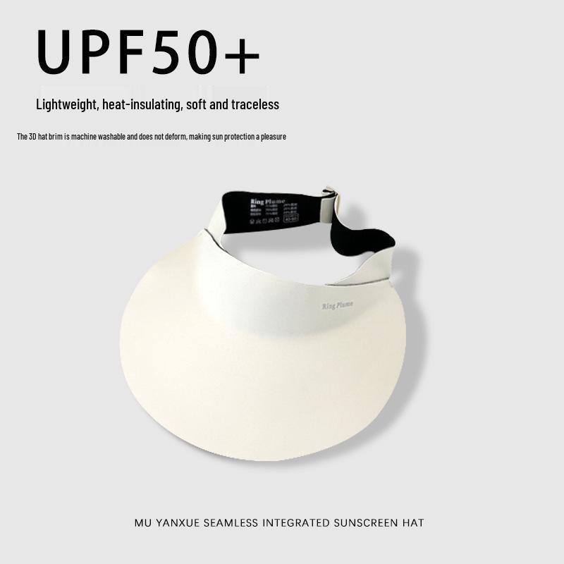 Women's Seamless Foldable Anti-UV Topless Sun Hat for Summer Sports