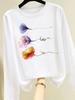 (Asian Size) letter love trend Clothing Women Graphic Tee o-neck Print T Shirt Casual autumn winter spring Fashion Top Long Sleeve T-shirts