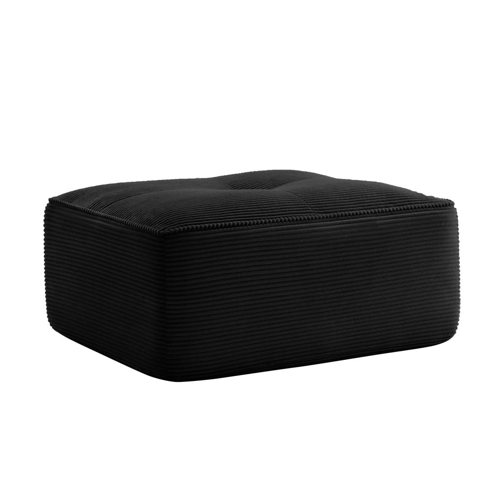 Cordelia Ottoman Corduroy -Black