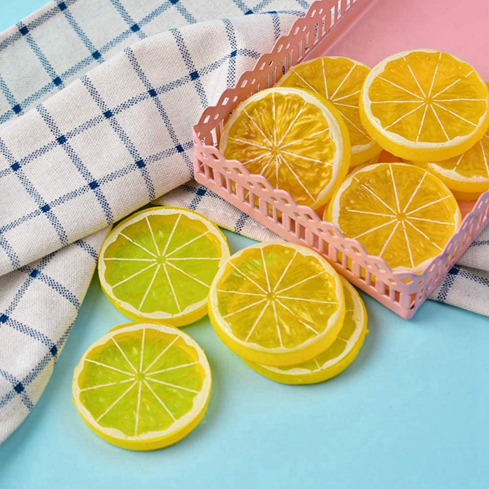 Toys Photography Props Artificial Lemon Slice Simulation Fruit Fake Limes Chips Kitchen Decor