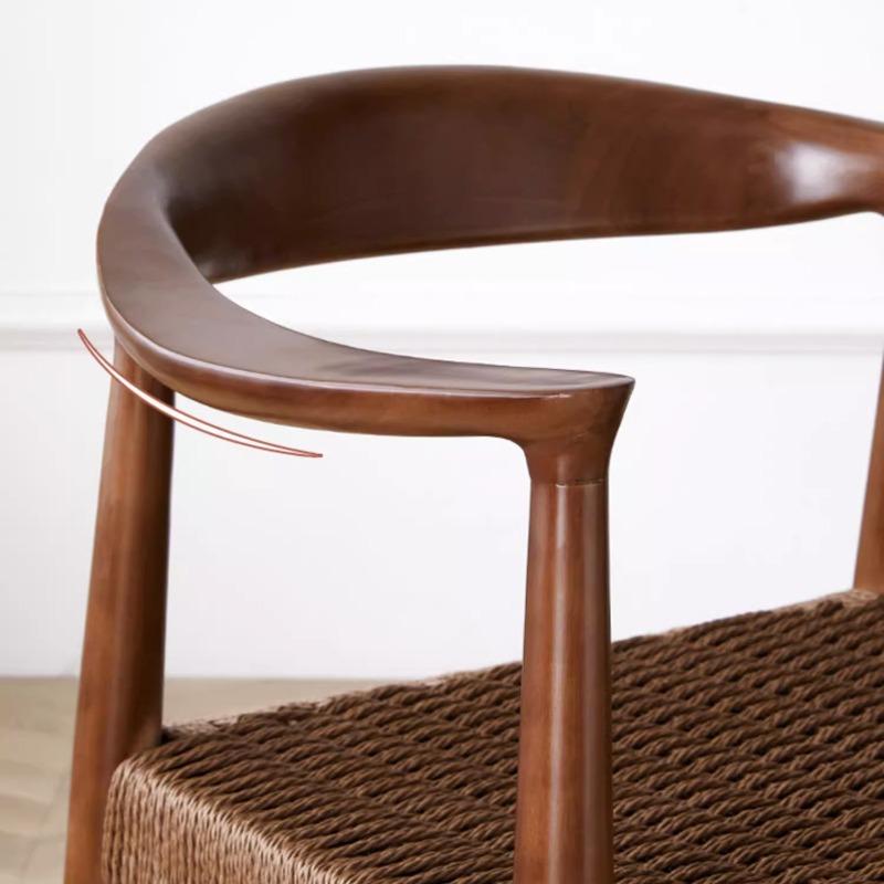 Beige Rattan Dining Chairs Wood Nordic Comfortable Bedroom Lounge Chair Designer Clear Minimalist Silla Comedor Silla Furniture