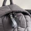 Nylon Padded Coat Backpack Solid Color Student Schoolbag Space Cotton Shoulder Bag  Outdoor
