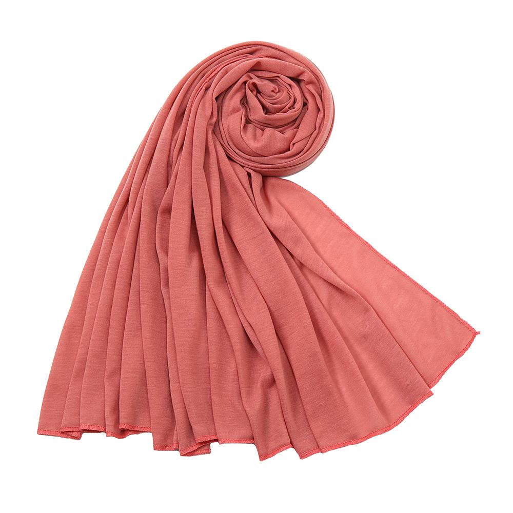Big Size Polyester Jersey Hijab Scarf Long Muslim Shawl Plain Soft Turban Tie Head Wraps For Women Africa Headband Headscarf