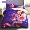 Anime Pattern Bedding Quilt Set Quilt Cover Pillowcase Home Decoration Birthday Gift (1 * Duvet Cover + 2 * Pillowcase, Without Core)